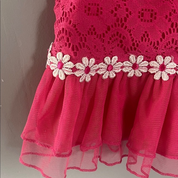 Charming Pink Lace Kids Blouse 12 Months - Picture 4 of 10